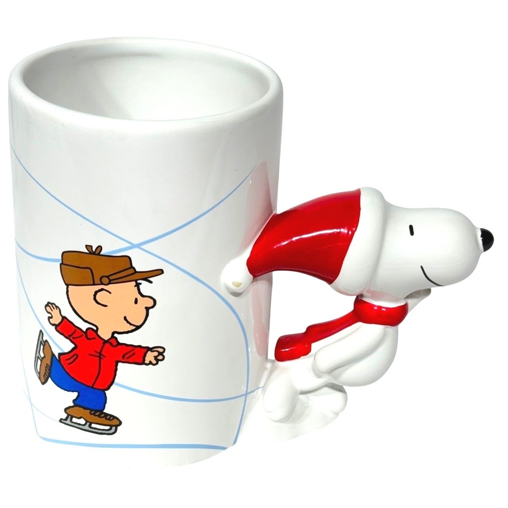Peanuts Teleflora 50 Years Charlie Brown Christmas Snoopy 3D Handle Mug White